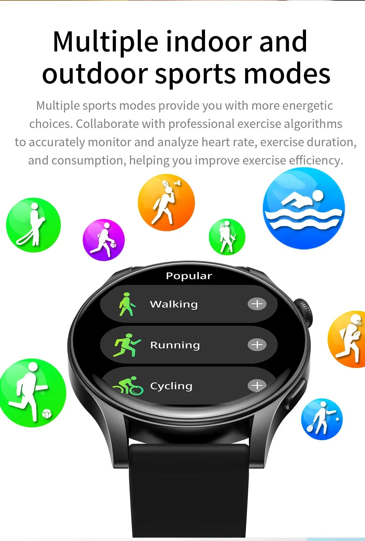 MAOYUAN 2024 New Bluetooth Call Smart Watch for Women and Men with Multi Sport Mode AMOLED Screen Waterproof Couple Smartwatch