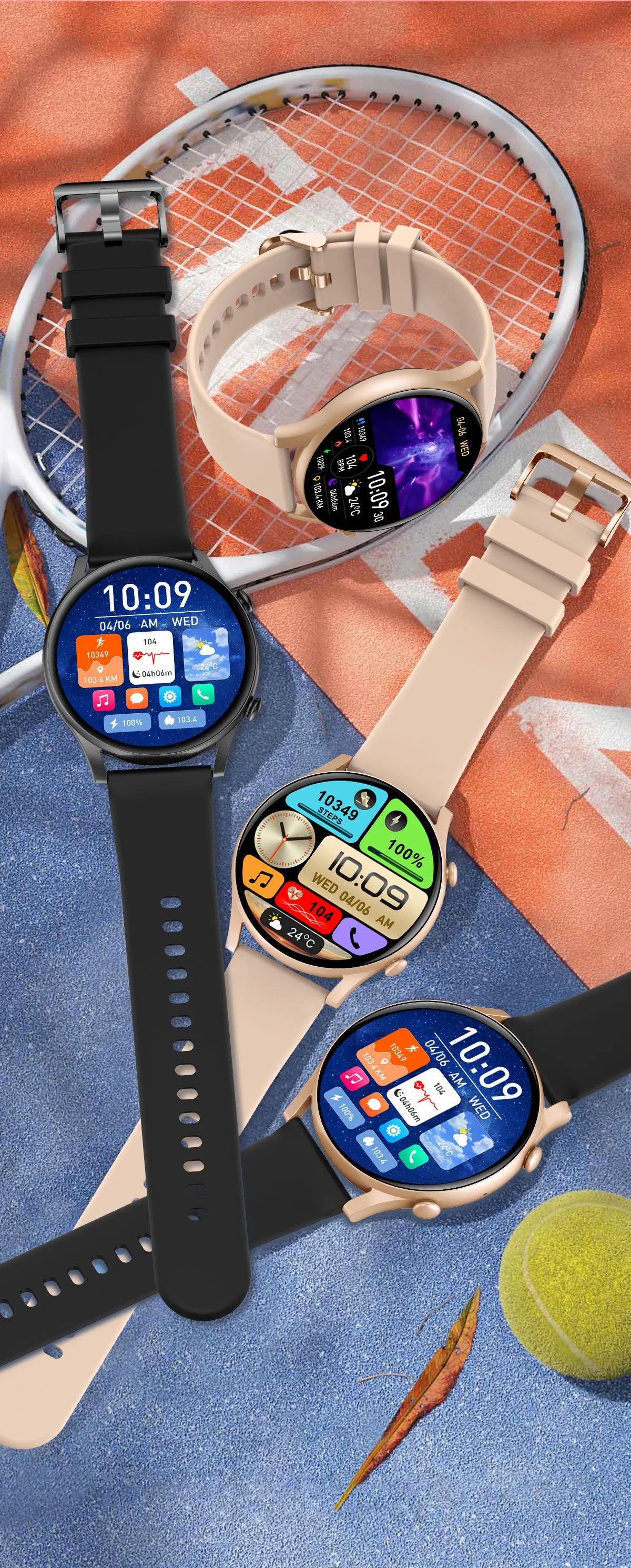 LIGE 2024 Bluetooth Call Smartwatch 1.43'' AMOLED HD Screen Smart Watch for Women Ladies Wristwatch Men Smart Watches, Free Ship