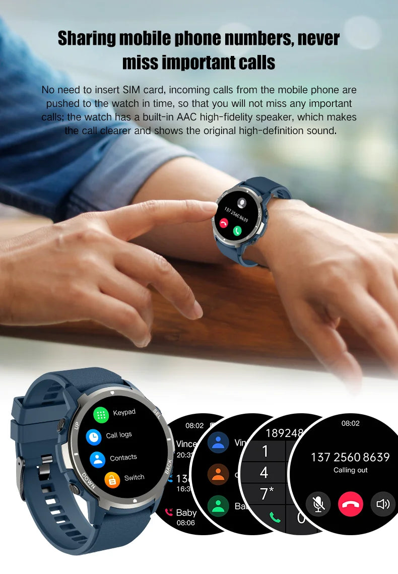 IUTECH S52 Smartwatch 2024 Bluetooth Phone Calls Electronic Watches Health Fitness Sport Waterproof Smart Watch for Men Women