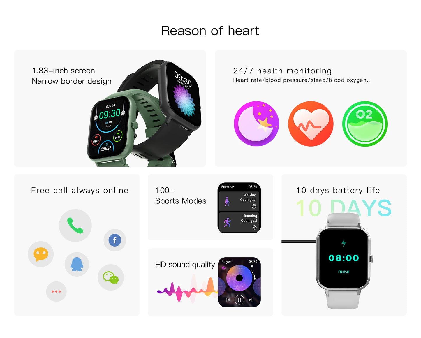 2024 New Smart Watch Men Women for Android IOS Heart Rate Blood Pressure Fitness Tracker Bluetooth Call Women Smartwatch Man