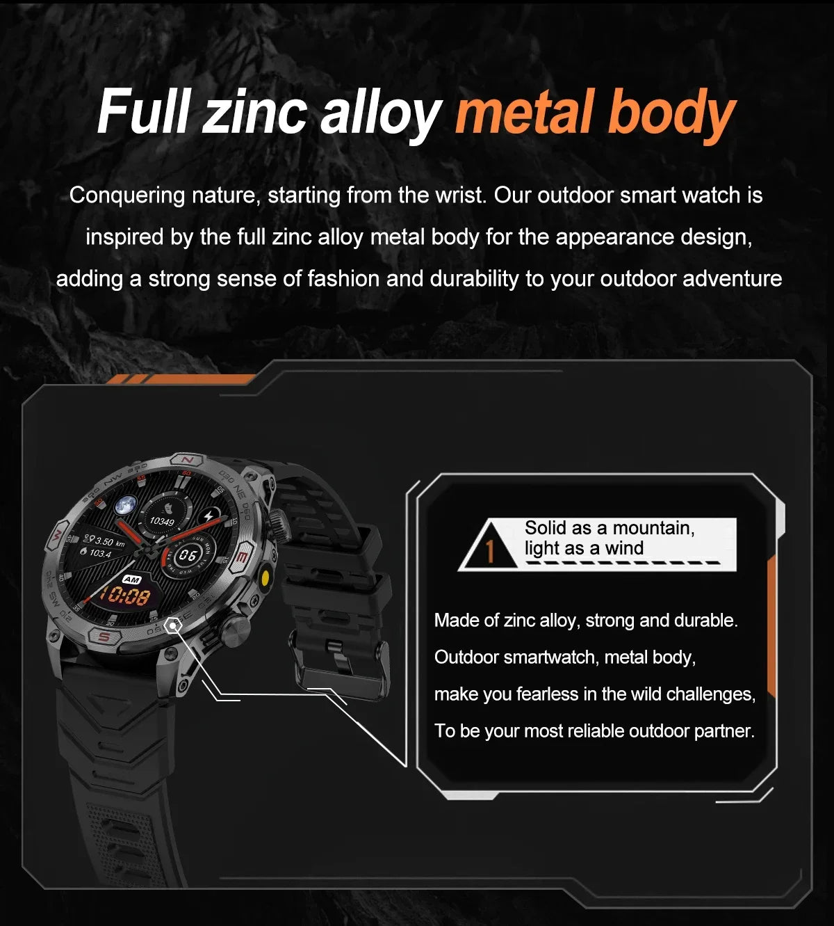 2024 New Outdoor Smart Watch 1.43" Screen 1ATM Waterproof Watch Men Bluetooth Call Smartwatch GPS Motion Trajectory For Android