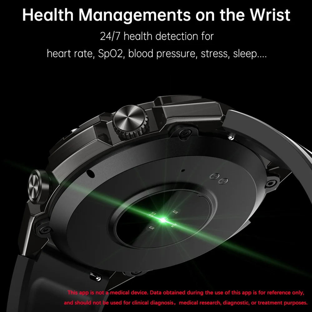 2024 NEW Smart Watch Men Bluetooth Call Outdoor Sports Voice Assistant Compass Health Monitoring Fitness Tracker Smartwatch