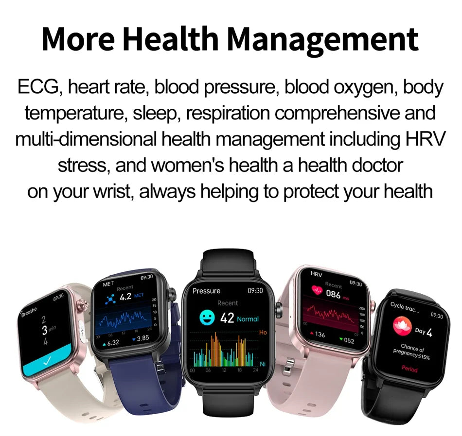 2024 New  ECG+PPG Bluetooth Call Smartwatch Blood Sugar Uric Acid Health Smart Watch Sports Smartwatch Men For Xiaomi