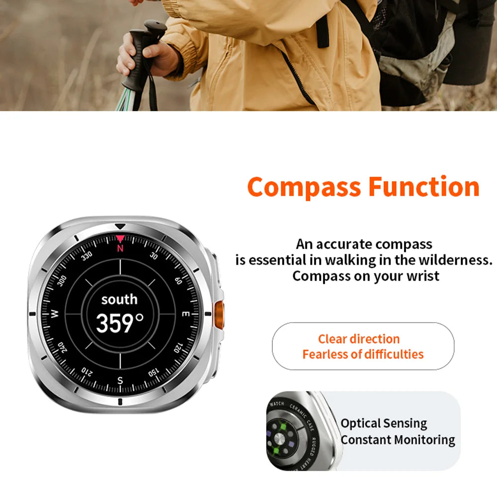 Smart Watch For Samsung Galaxy Watch 7 Ultra Men GPS Tracking NFC Control Smartwatch Health Tracker BT Call Smartwatches 2024