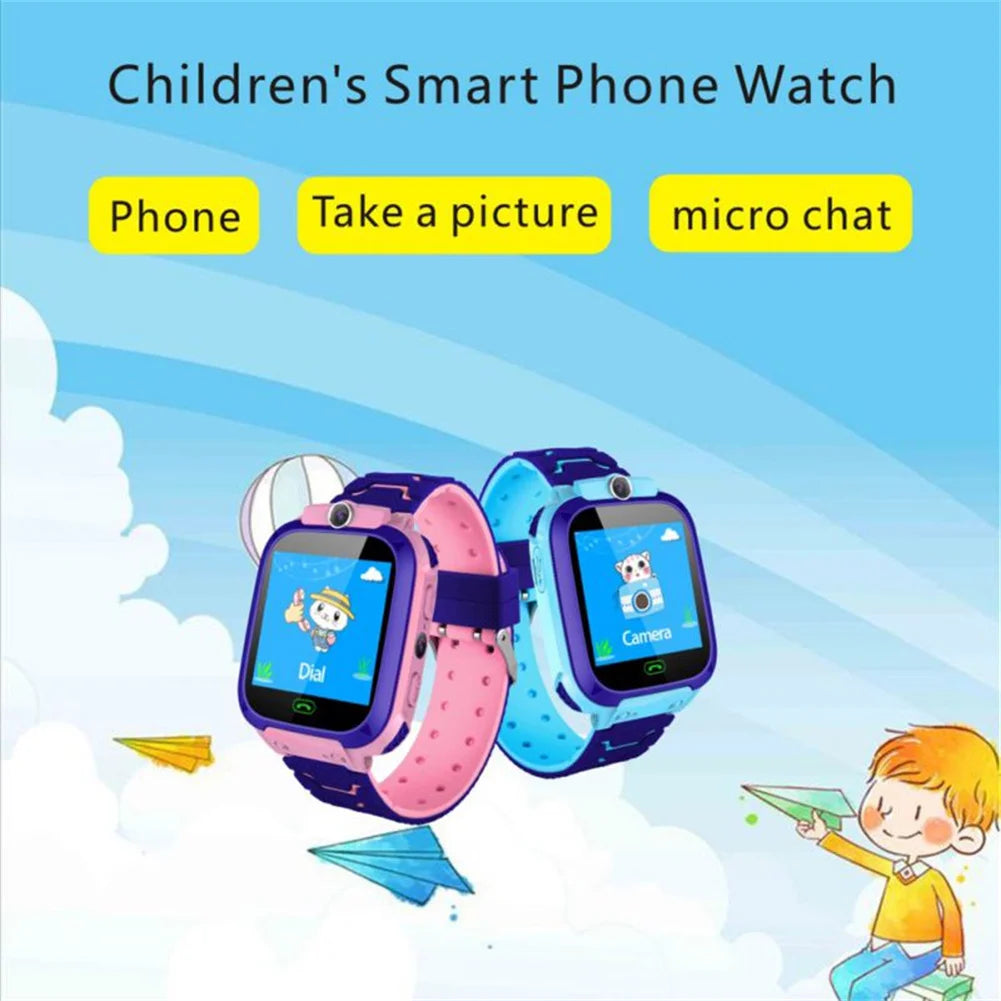 Q12B Kids Smart Phone Watch With Camera Alarm Clock Flashlight Voice Chatting Kids Watches Gift For Boys Girls