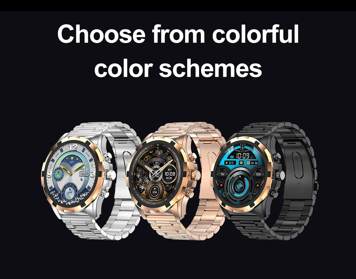 2024 Men Smartwatch 1.43" AMOLED 466*466 HD Screen Bluetooth Call 390Mah Battery IP67 Waterproof Smartwatch For Huawei Xiaomi