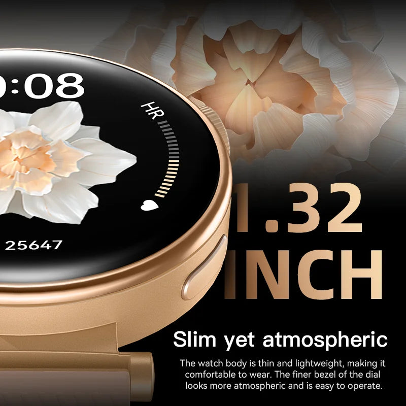 2024 Fashion Lady Smart Watch Amoled 360*360 Female Health Monitor BT Call Waterproof Luxury HD Smartwatch Women