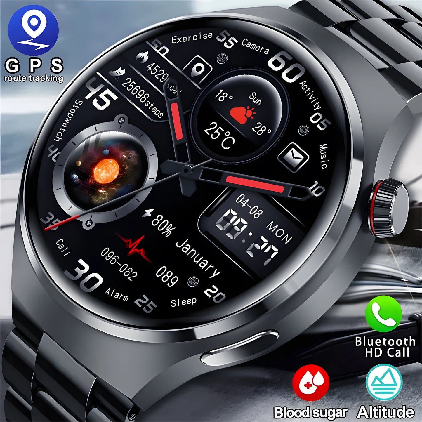 2024 for Huawei Watch 4 Pro NFC Smartwatchs Men  AMOLED HD Screen Heart Rate Bluetooth Call IP68 Waterproof Original smart watch