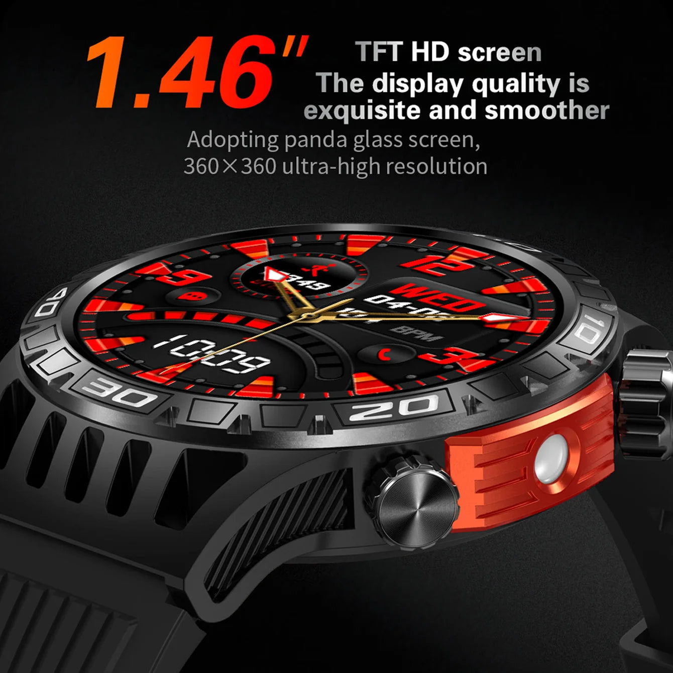 Electronic Watches Smartwatch 2024 Men's Wristwatch Portable Flashlight 10 Meters Waterproof Compatible Android IPhone IOS