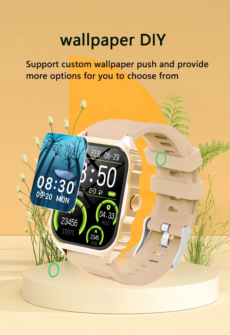 2024 SmartWatch Android Phone 1.83" Color Screen Full Touch Custom Dial Smart Watch Women Bluetooth Call Smart Watch Men NEW