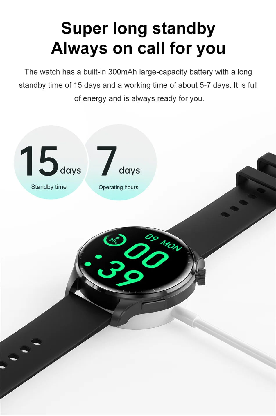 For Huawei Health Monitor Smart Watch Men Heart Rate Blood Sugar AMOLED 360*360 HD Screen Bluetooth Call SmartWatch 2024 New+Box