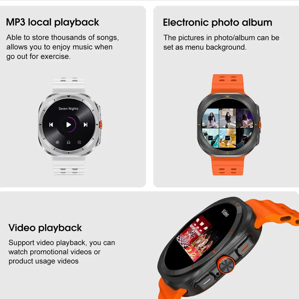 For Samsung Galaxy Watch Ultra New Smart Watch 2024 Bluetooth Call 4GB Memory Offline Music Video Playback Smartwatch men Women