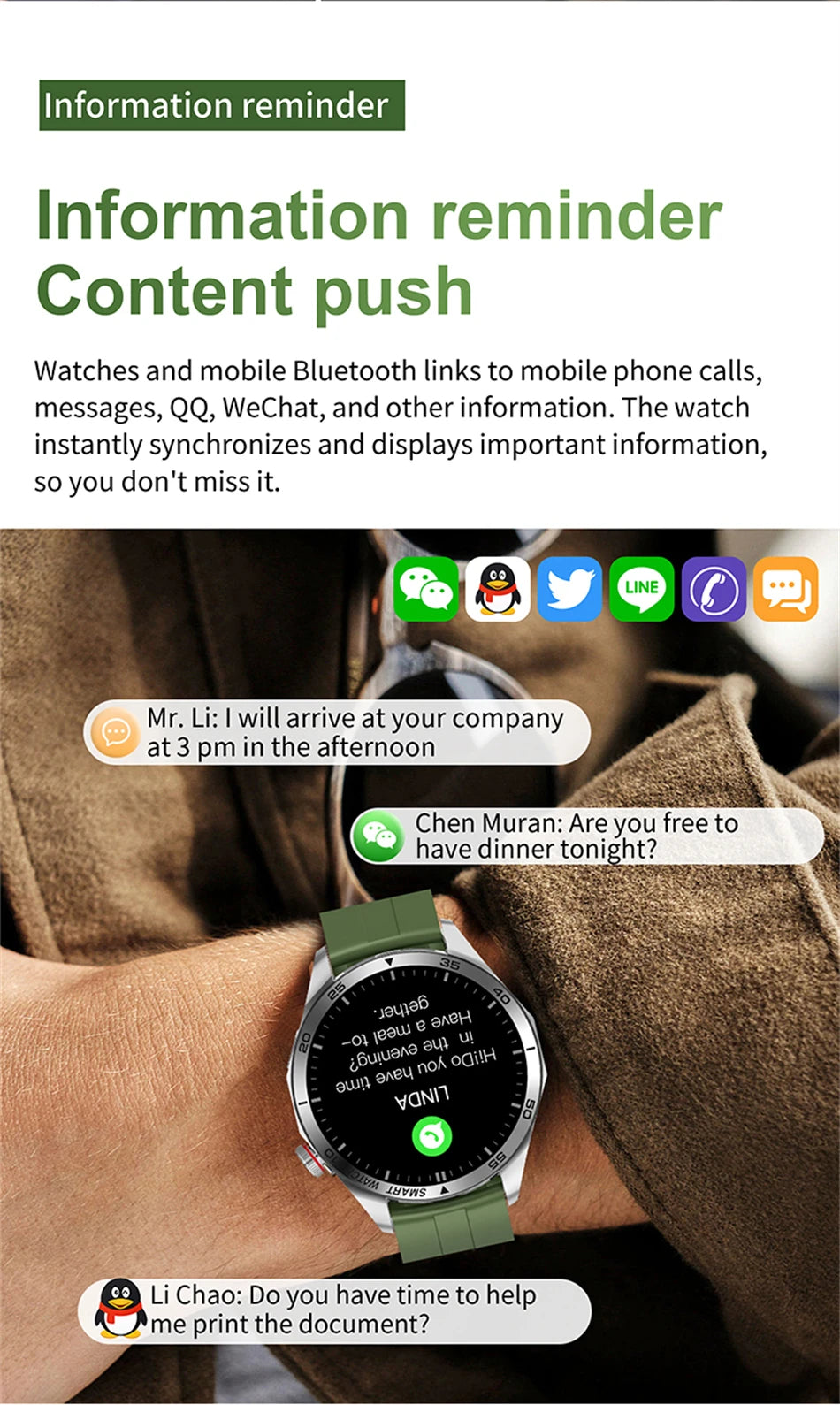 2024 New Business Smart Watch Men's Heart Rate Oxygen Monitoring GPS Sports Fitness Watch AI Voice Bluetooth Call Smartwatch Men