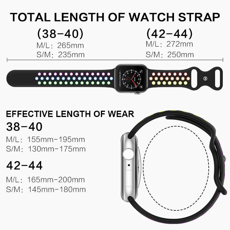 Silicone Strap for Apple Watch Band Ultra 2 49mm 38mm 42mm Sport Bracelet iWatch Series 9 8 7 41mm 45 mm 7 6 SE 5 4 3 44mm 40mm