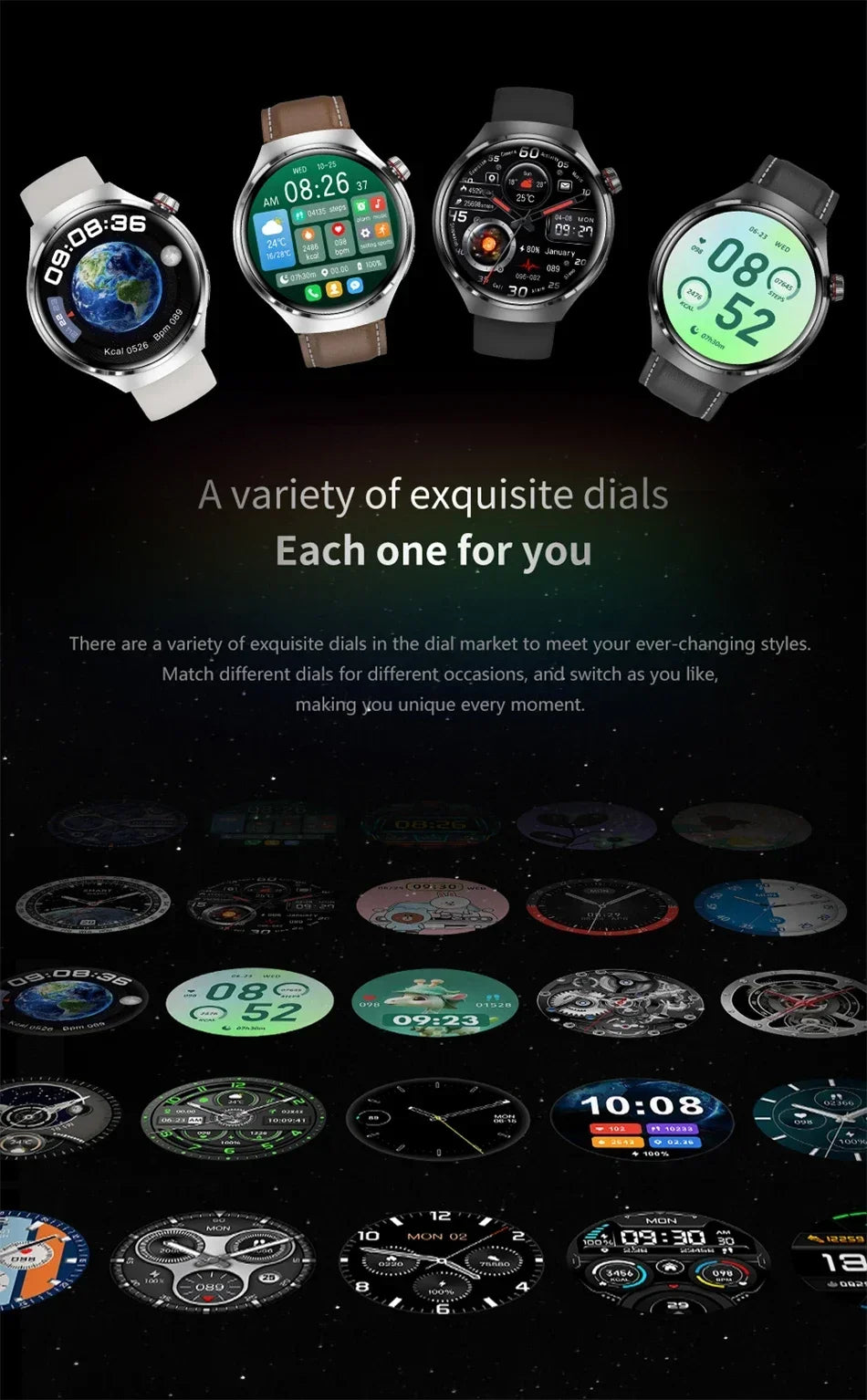 2024 New GT4 Pro Smart Watch Men NFC GPS Tracker AMOLED 360*360 HD Screen Heart Rate Bluetooth Call SmartWatch For Huawei Xiaomi