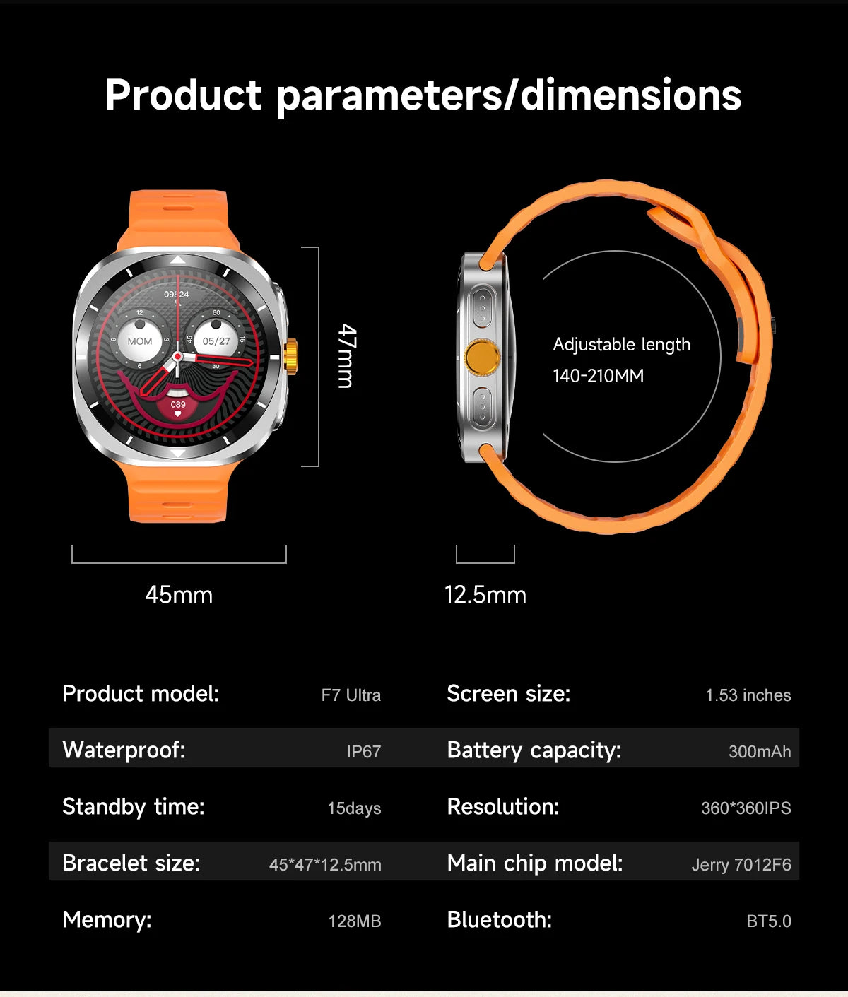 Smart Watch For Samsung Galaxy Watch 7 Ultra Men GPS Tracking NFC Control Smart Watch Health Tracker BT Call Smart Watch 2024