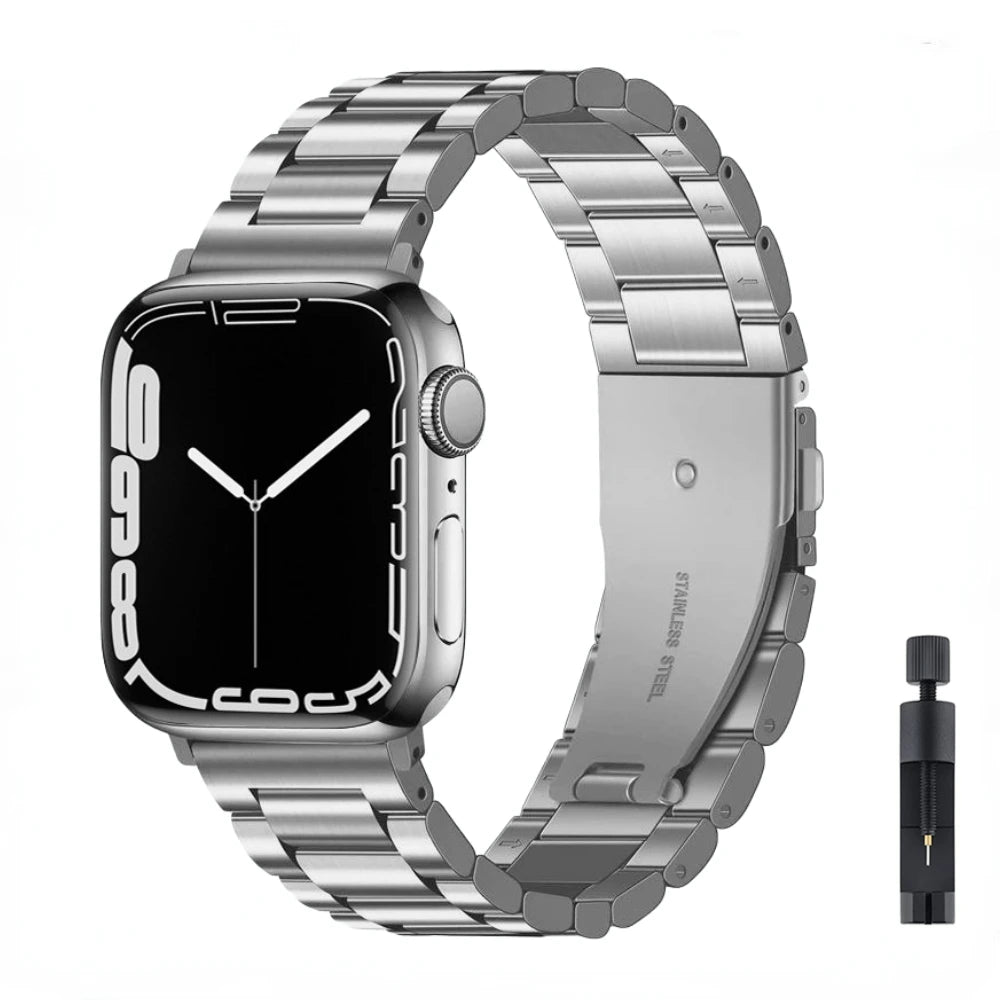 New Metal Strap for Apple Watch band 49mm 45mm 41mm 44mm 40mm 42 38mm Stainless steel Bracelet iWatch 7 6 5 4 3 SE 8 Ultra Strap