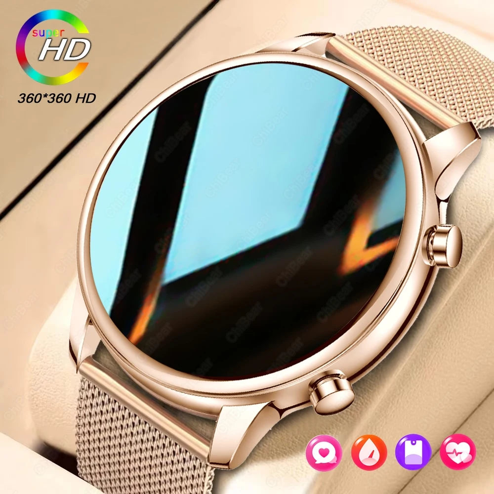 2024 New For Xiaomi 1.27 inch Women Smart Watch Heart Rate Health Custom Dial Ladies Fashion Bracelet Bluetooth Call SmartWatch