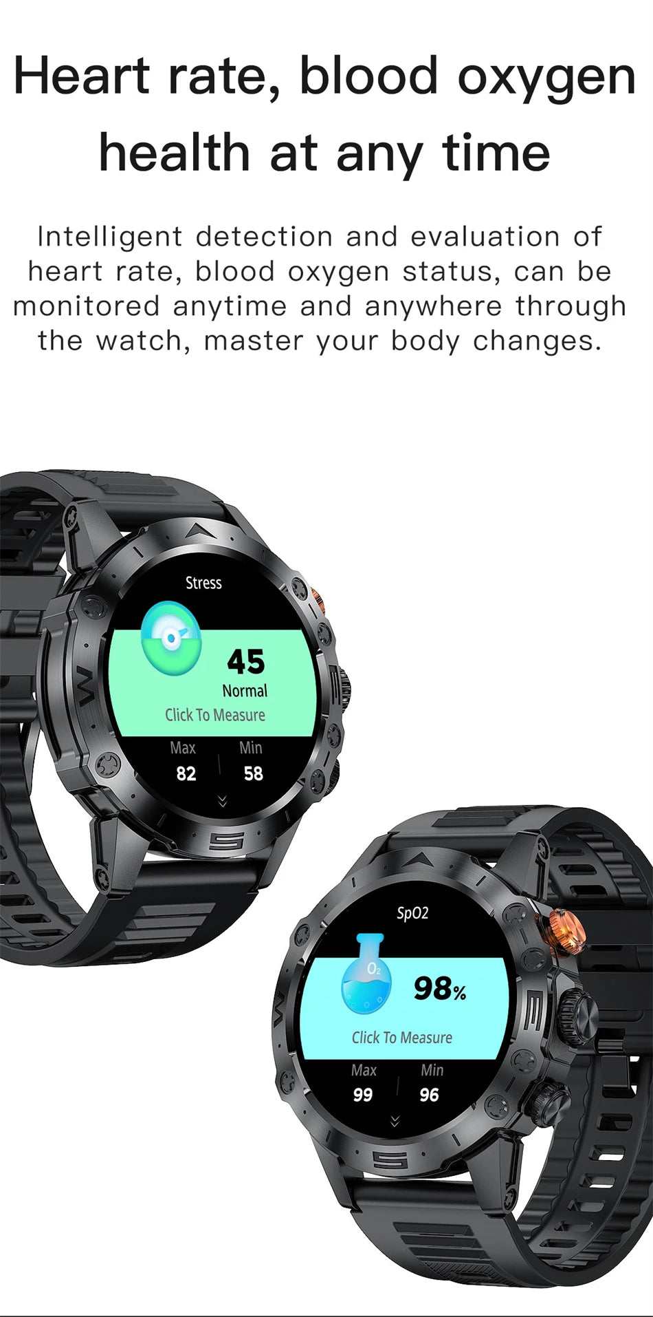 Men's Smartwatch Bluetooth Call 1.53" 360*360 HD Screen Heart rate IP68 Waterproof Rotary button Women's Smartwatch Man 2024 NEW