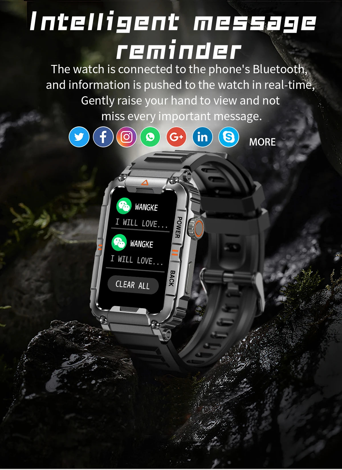 2024 New IP68 waterproof smart watch for men watch women customized clock AI voice Bluetooth call Sports and fitness smartwatch