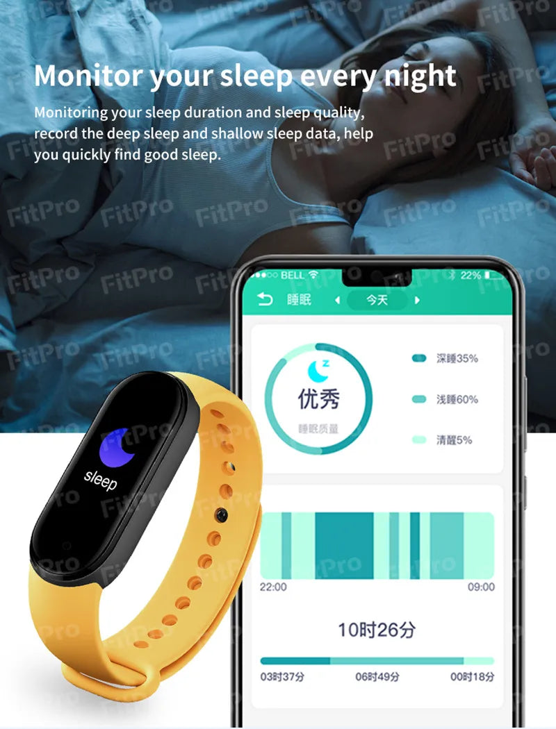 Smart Band Bluetooth Fitness Tracker Smart Watch Heart Rate Smartband Sport Waterproof Smartwatch for Women Men for Android IOS