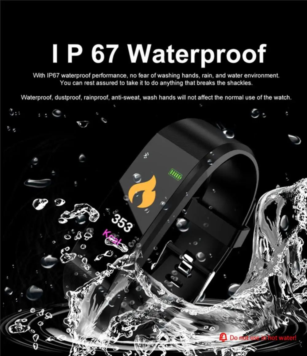 115Plus Smart Watch bluetooth-compatible Sport Watch Health Wristband Heart Rate Fitness Pedometer Bracelet 115 Smart Band