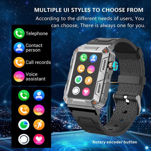 2024 New Men Women 1.57" Blue Tooth Call Smart Watch Heart Rate Blood Oxygen Health Sports Fitness Waterproof Music SmartWatch