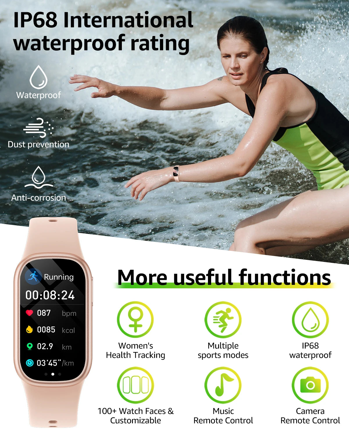 2024 New B7 Smart Watch Man Woman Heart Rate Fitness Tracker Sports Bracelet For ios Android Huawei Bluetooth Call Smartband