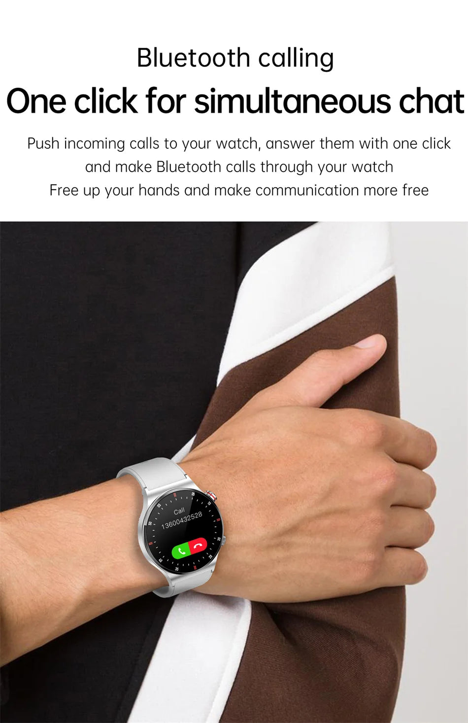 NFC Bluetooth Call Smart Watch Men Full Screen GPS Sports Bracelet Waterproof ECG Health Monitor SmartWatch for IOS Android 2024