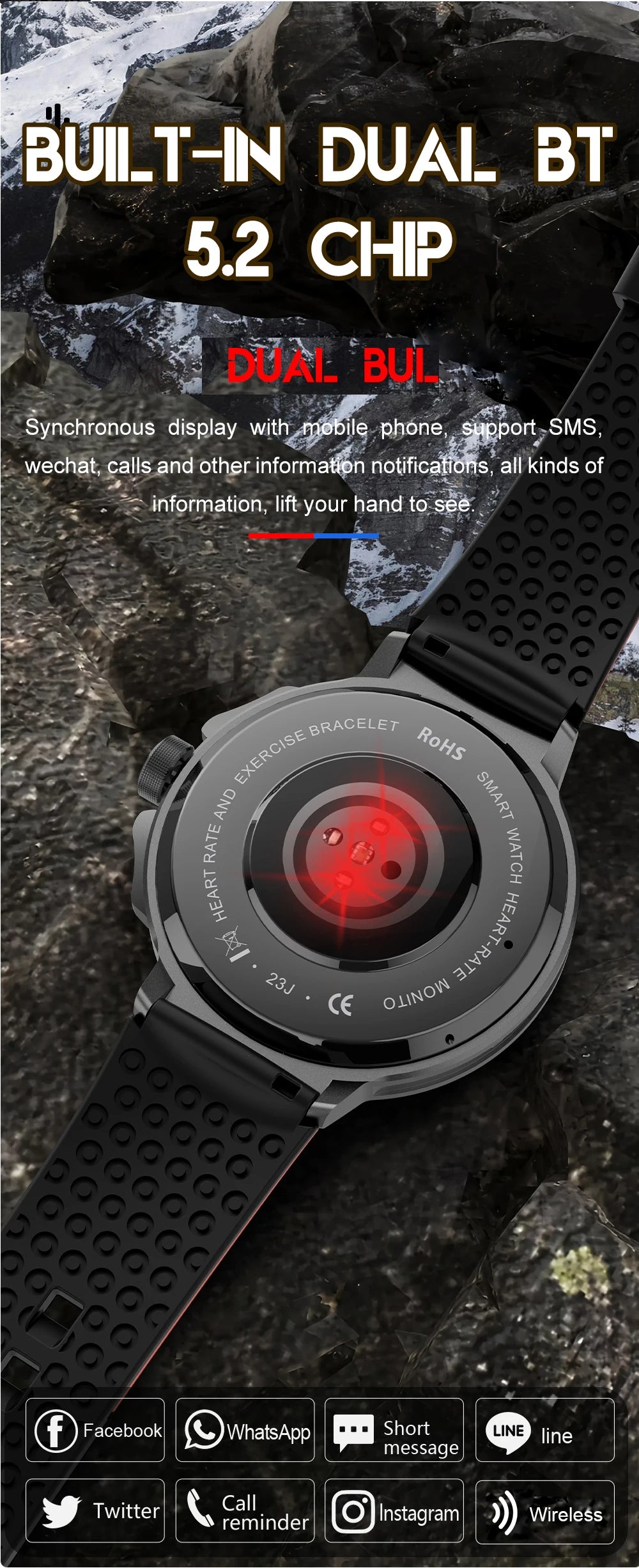 LIGE New Smart Watch 2024 Wireless Call Music Waterproof Fitness Sport Watch For Xiaomi Huawei NFC Multi-function Smartwatch Men