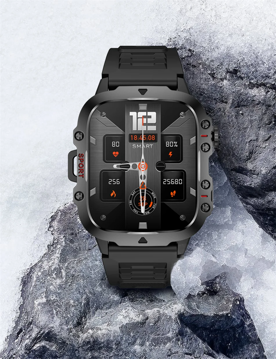 2024 NewRugged Military GPS Smart Watch Men AMOLED HD Screen Heart Rate Bluetooth Call Waterproof Outdoor Sport SmartWatch Women