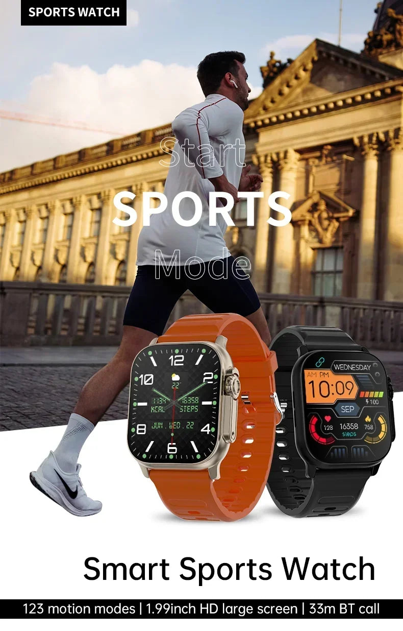 Smart Watch NEW T10 Ultra 2 Answer Call Sport Fitness Tracker Custom Dial Smartwatch Men Women Gift For Apple Phone PK IW9 27 X8