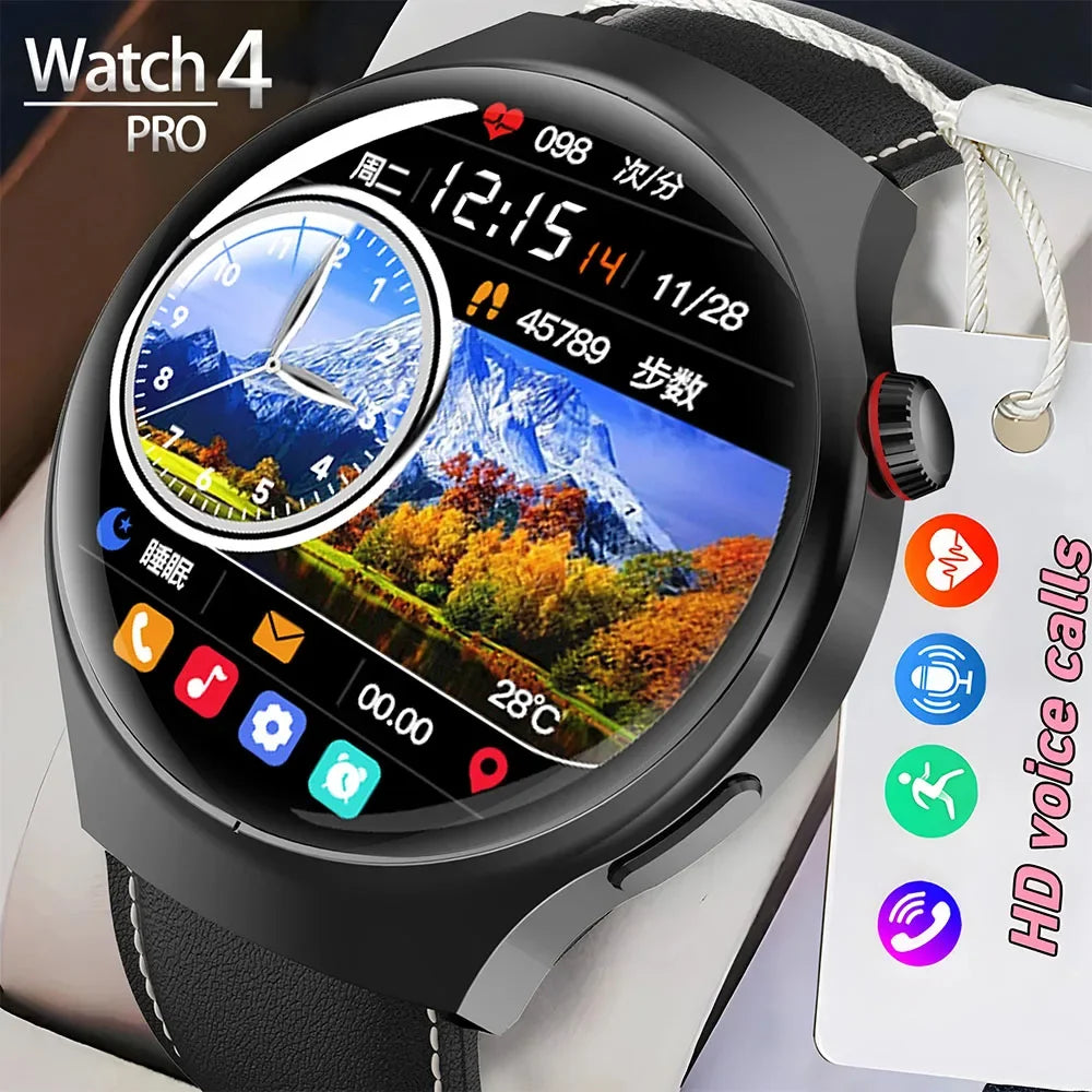 for Huawei Watch GT4 Pro Men Smart Watch AMOLED Customized Dial Sports Fitness Tracker Bluetooth Call Sports Smartwatch New 2024