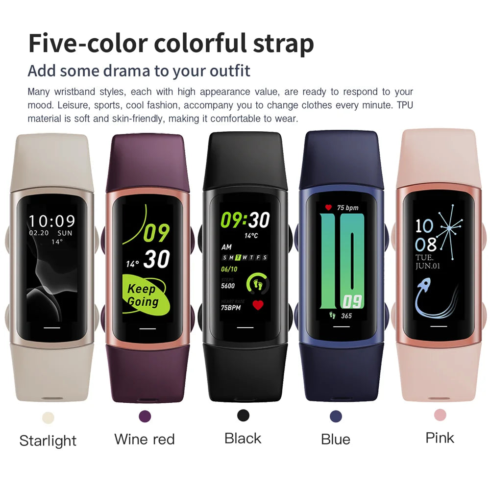 AMOLED Smart Watch Women Heart Rate Blood Oxygen Sleep Fitness Tracker Waterproof 20+Sports Modes Smartwatch Men For IOS Android