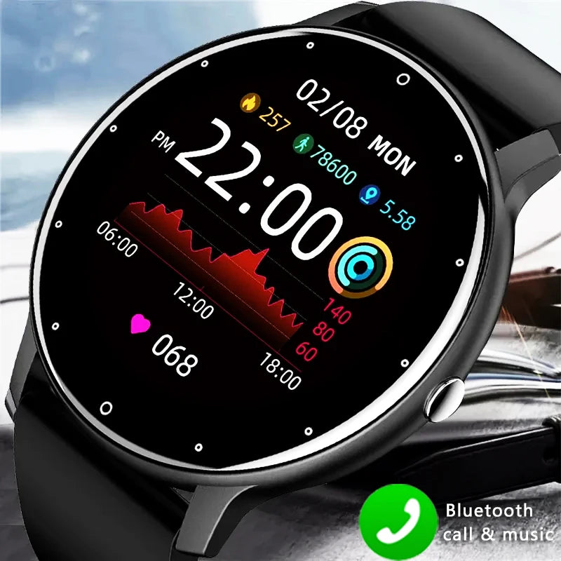 Men Smart Watch Full Touch Screen Sport Fitness Tracker IP68 Waterproof Bluetooth Call Smartwatch for Men Women Smartphone 2024