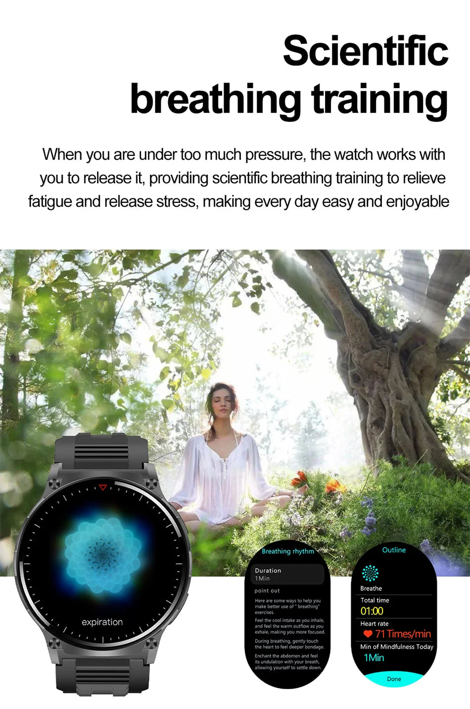 2024 For Xiaomi Smart Watch Men Outdoor Sports NFC Compass LED Flashlight  Waterproof Bluetooth Call Heart Rate Smartwatch Women