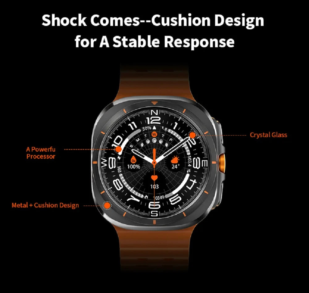 2024 New For Samsung Galaxy 7 Ultra AMOLED Smart Watch Men Blood Oxygen Heart Rate Bluetooth Call Sports Tracker Women GPS NFC