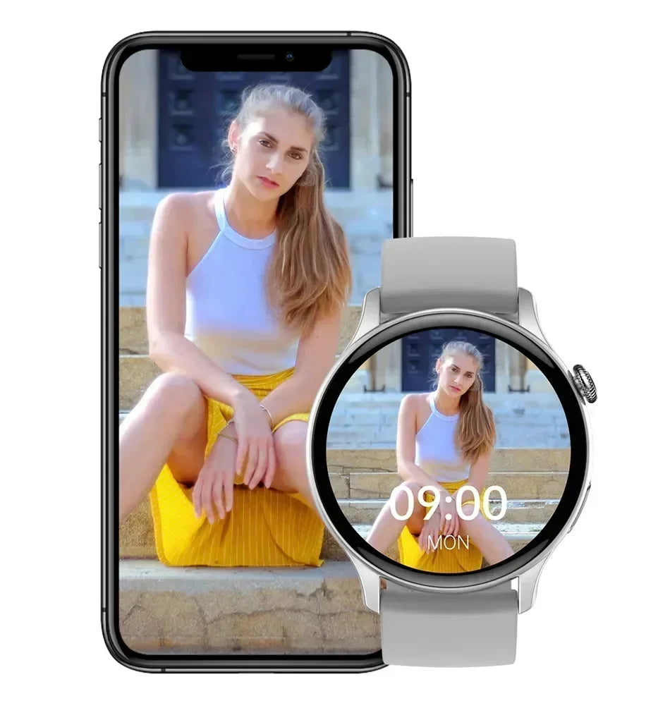 2024 Bluetooth Call Women Smart Watch AMOLED Full Touch Fitness IP68 Waterproof Men Smartwatch Lady Clock + box For Android IOS