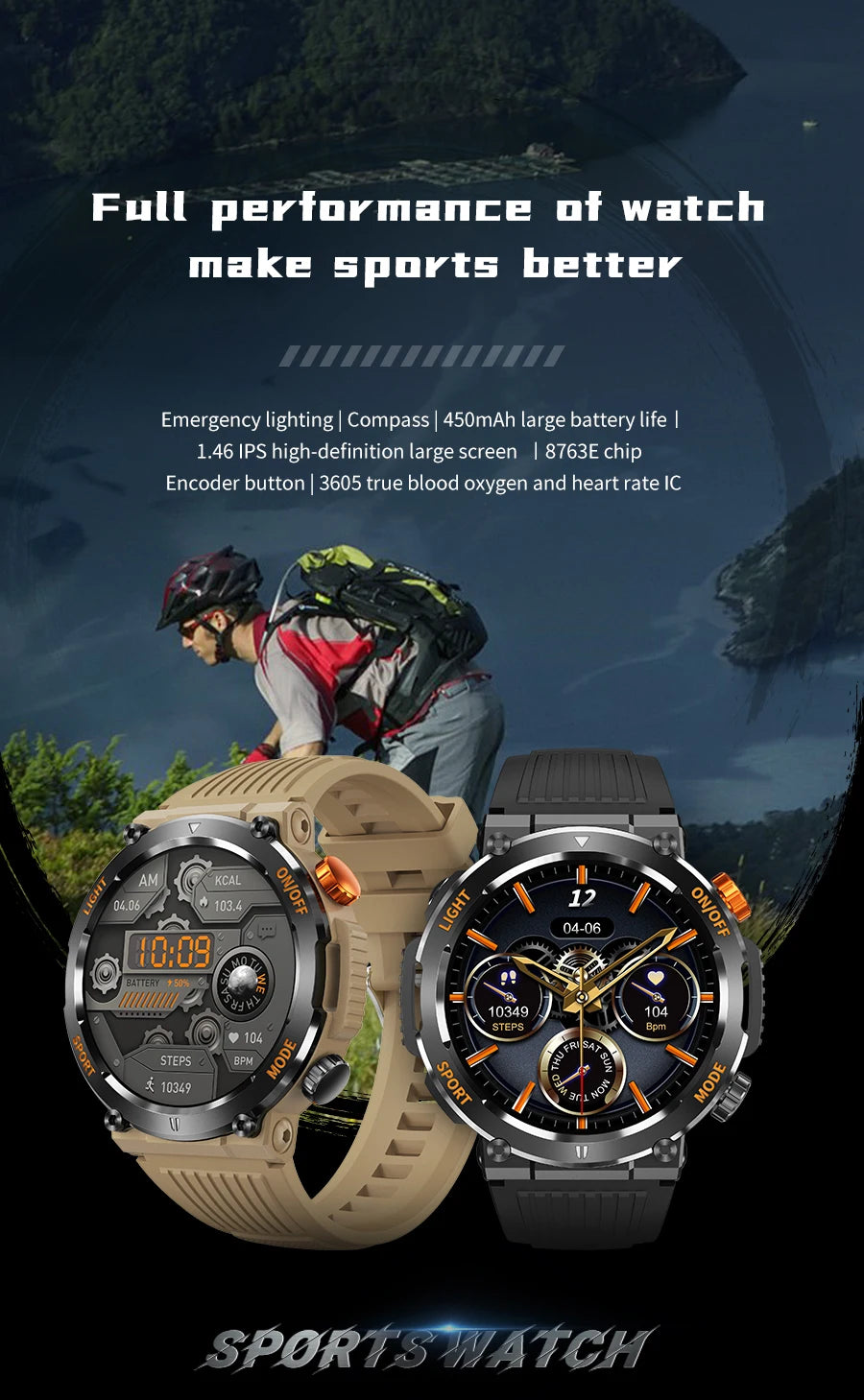 2023 New Men's Smart Watch 360 * 360 HD Touch Screen Sports Waterproof Smartwatch Health Monitoring Bluetooth Call Smart Watches