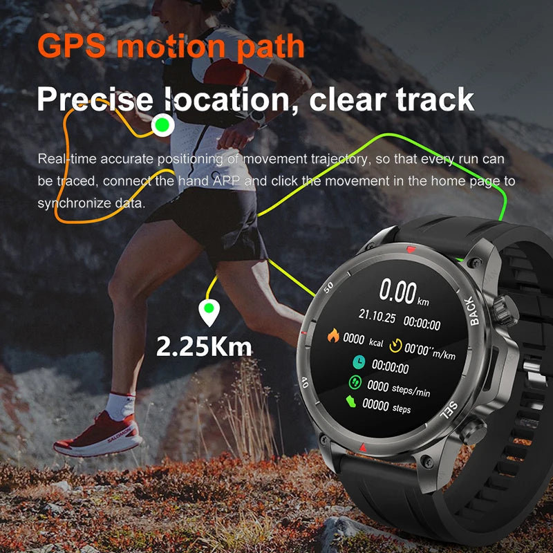 2024 New Smart Watch Men 1.53”HD Screen Bluetooth Call With Flashlight Sport Waterproof Heartrate Fitness Tracker SmartWatch+Box