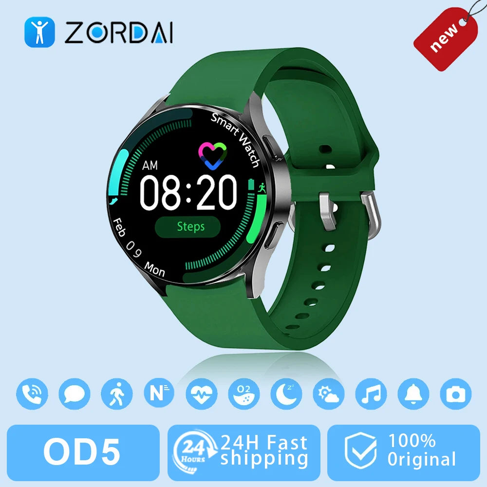 Zordai For Galaxy Watch 6 OD5 Smart Watch 2024 New Bluetooth Call NFC IP68 Waterproof Sport Fitness Smartwatch for Men Women