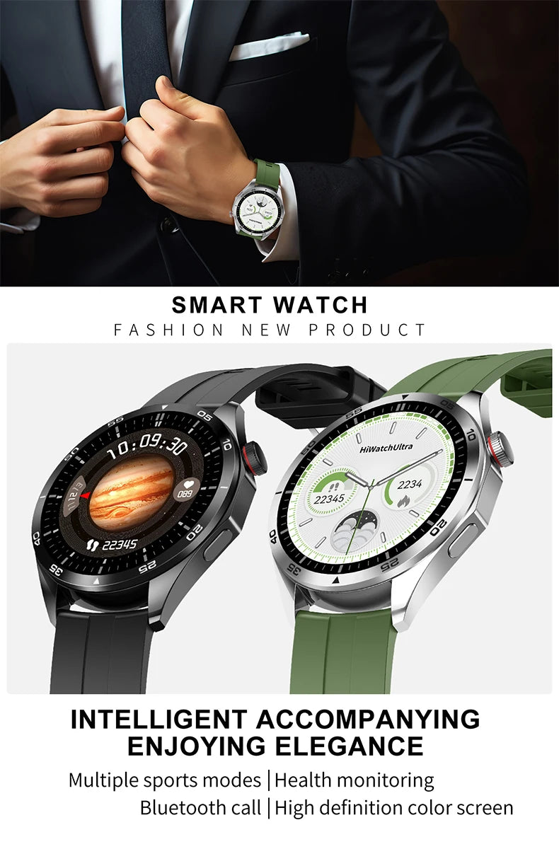 2024 Fitness Smart Watch For Men Android Touch Screen Heart Rate Blood Pressure Watch with Earbuds Earphone AH19 for Man women