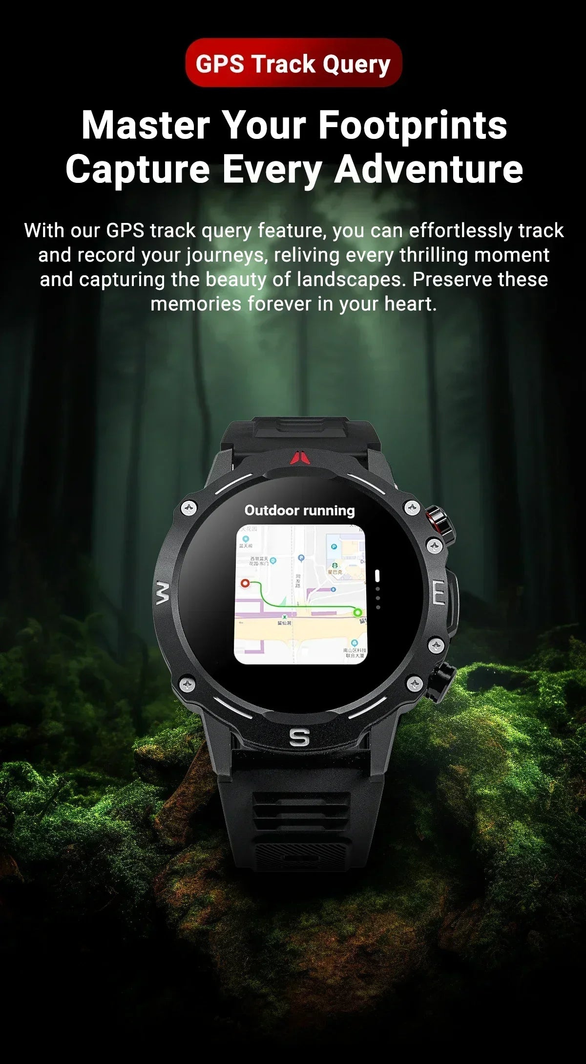 ZORDAI 2024 SmartWatch OD2 Waterproof 3ATM Bluetooth Call GPS Tracker Sports Watch NFC Health Monitoring Outdoor Smart Watch Men