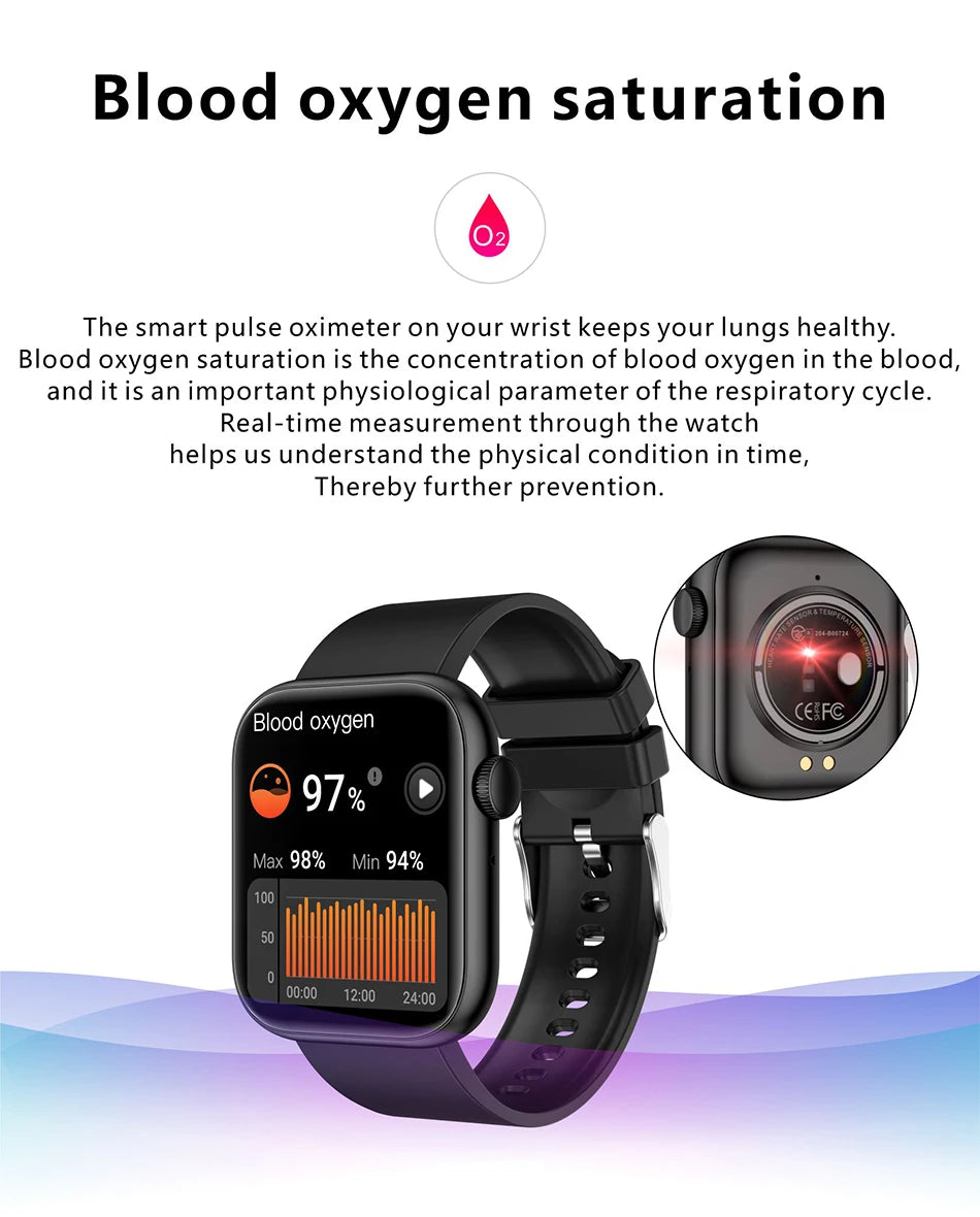 LIGE 2024 Smart Watch Women Full Touch Screen Bluetooth Call Waterproof Watches Men Fitness Tracker Smartwatch reloj inteligente