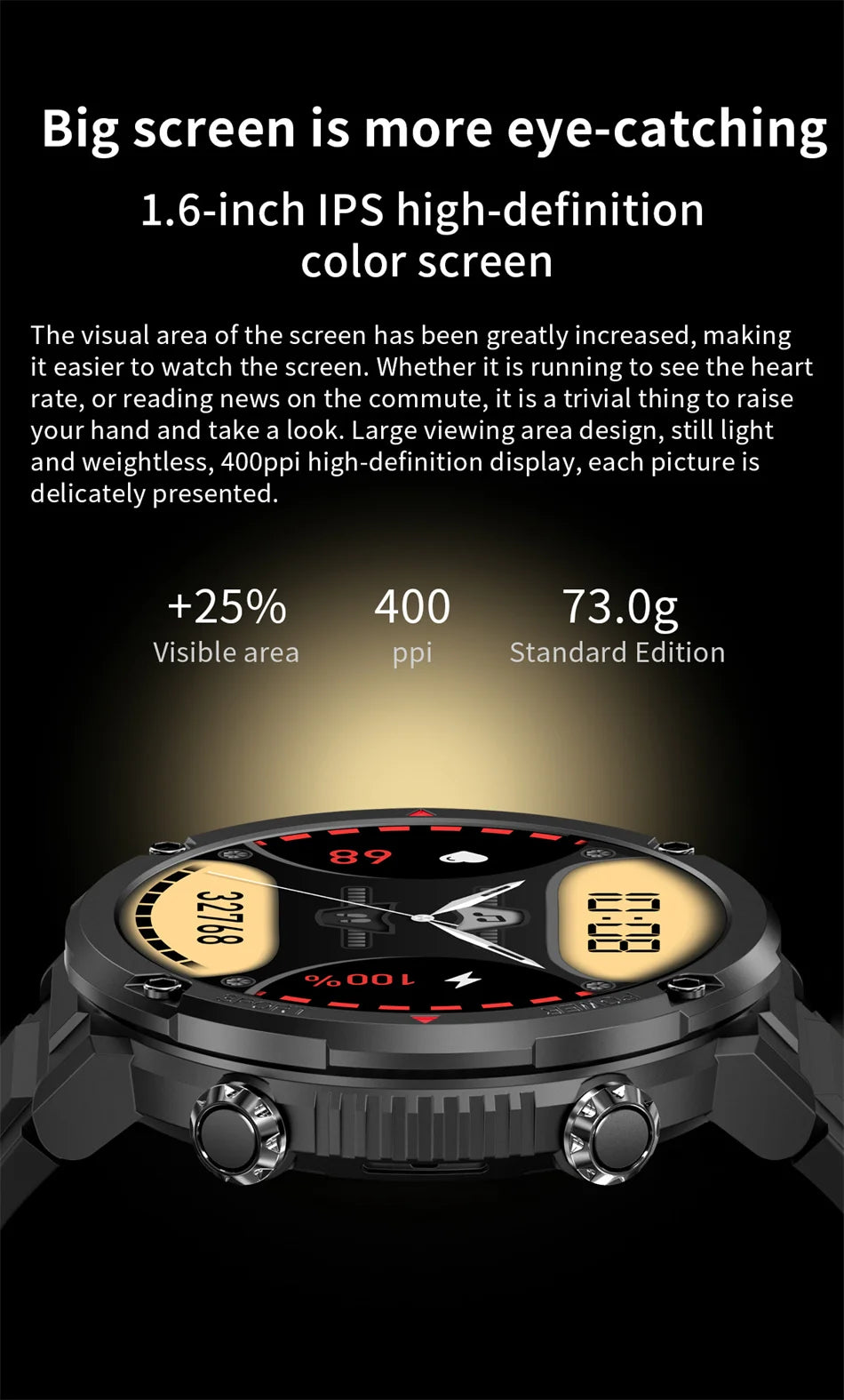 For Huawei 600mAh Battery Watch For Men Smart Watch In 2024 Bluetooth Call Smartwatch Fitness Sports Clock 1.6 Inch HD Screen