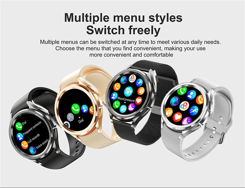 1.46 Inch Large Screen Smartwatch Men Voice Assistant Waterproof Sports Fitness Tracker Bluetooth Call Smart Watch Men 2024 New