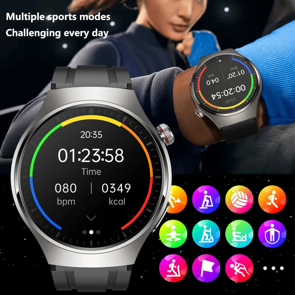 For Android ios Health Monitor Smart Watches Men Heart Rate ECG+PPG AMOLED 466*466 HD Screen Bluetooth Call SmartWatch 2024 New