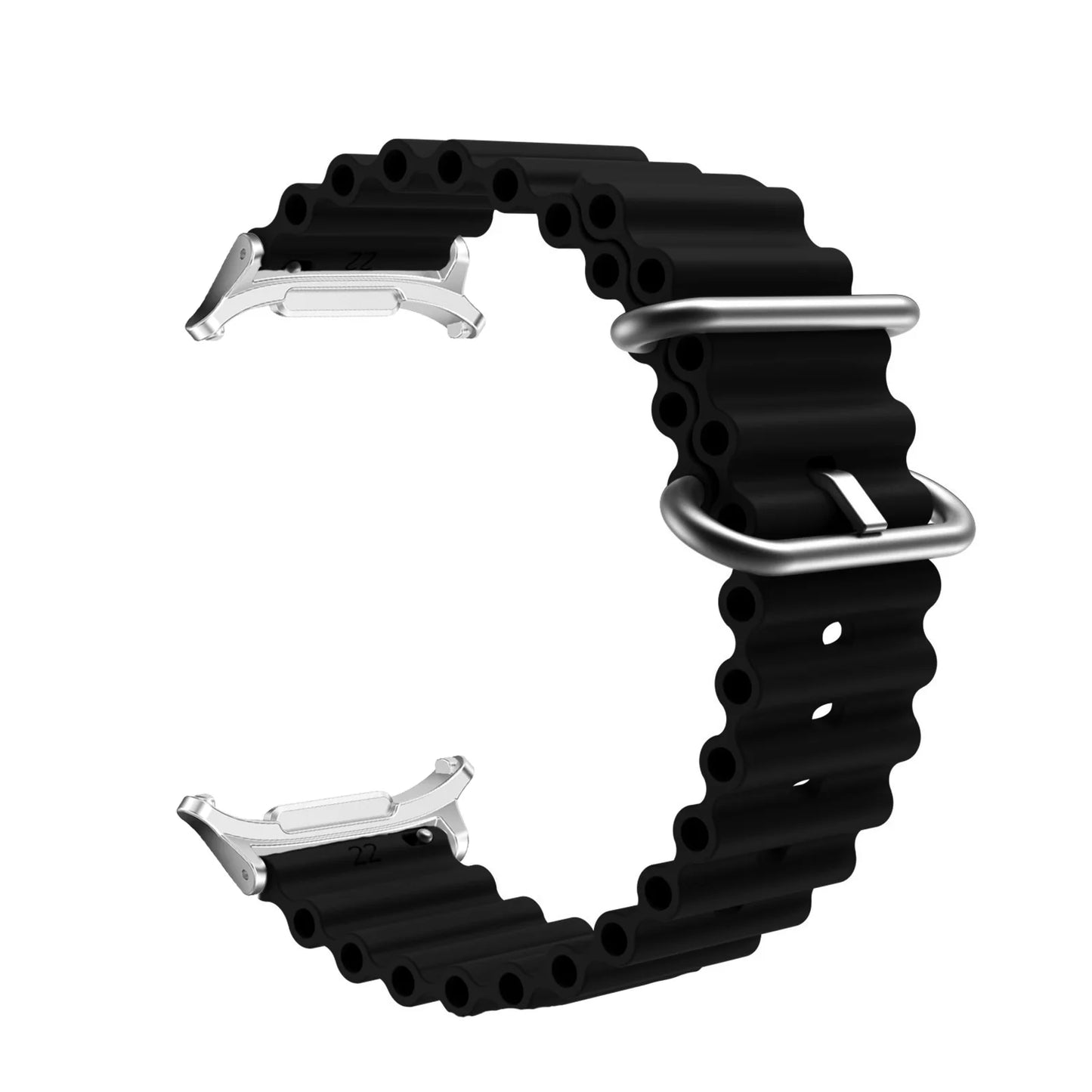 Ocean Silicone Band for Samsung Galaxy Watch 7 Ultra 47mm Sport Bracelet Correa for Galaxy Watch 7 Ultra Metal Connector Strap