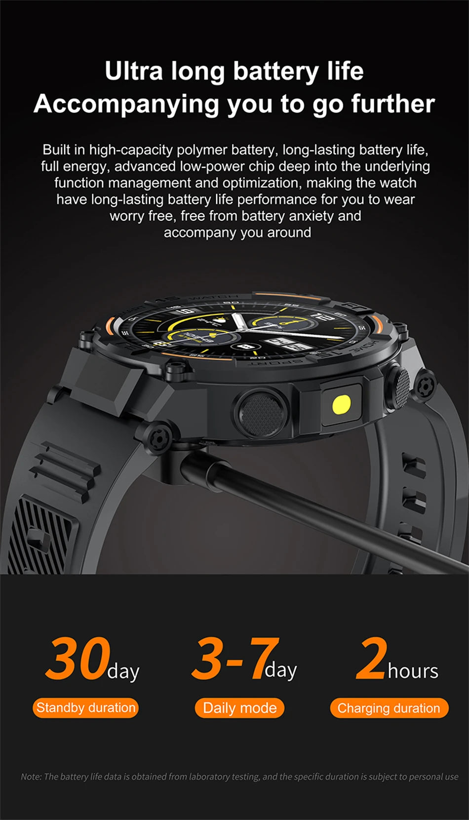 For Huawei Xiaomi 2024 New Smart Watch Bluetooth Call LED Flashlight IP67 Waterproof Sports Data GPS Track Smart Watch Men Women