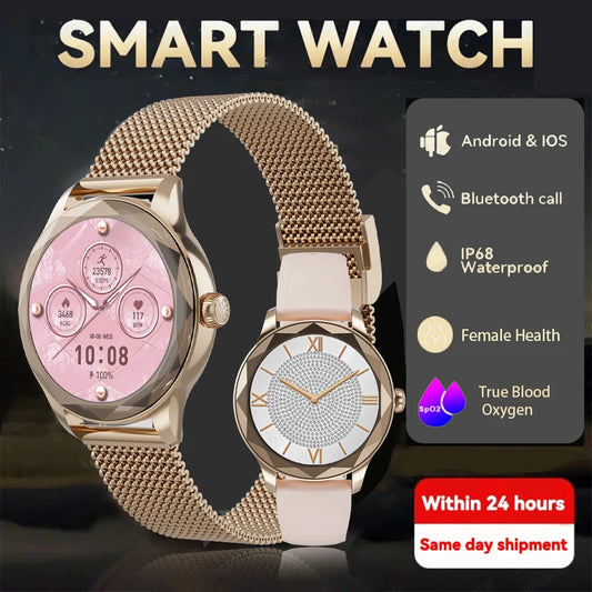 Zordai OD8 Ultra Thin Smart Watch For Women AMOLED Full Screen IP68 Waterproof Lady Watch Sports Fitness Tracker Smartwatch 2024